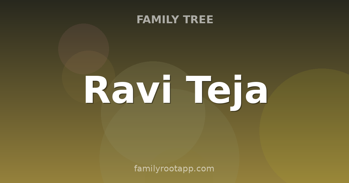 Ravi Teja Family Tree: The Story Behind Telugu Cinema's Mass Maharaja