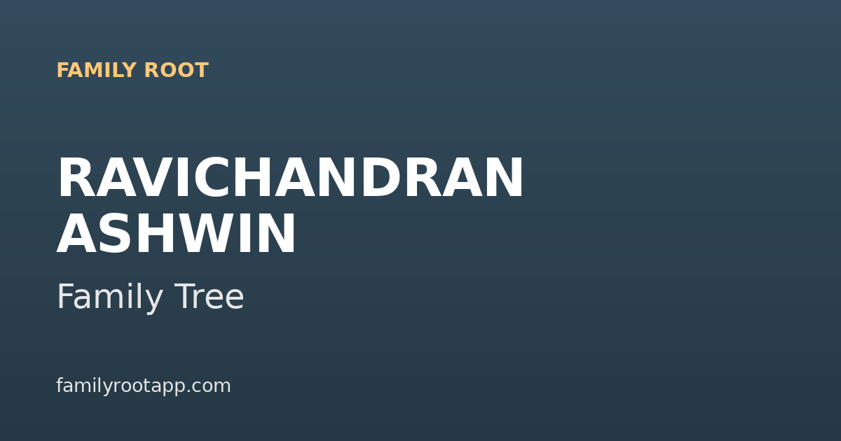 Ravichandran Ashwin Family Tree: The Story Behind India's Off-Spin Maestro