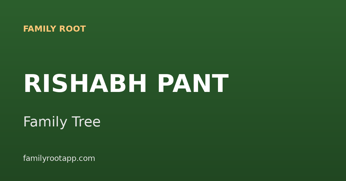 Rishabh Pant Family Tree: The Story Behind India's Wicketkeeper-Batter Comeback