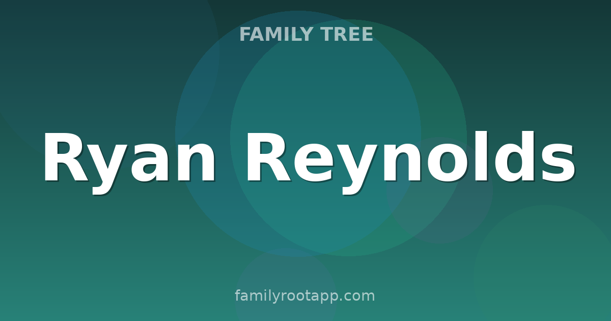 Ryan Reynolds Family Tree: The Story Behind Deadpool's Star
