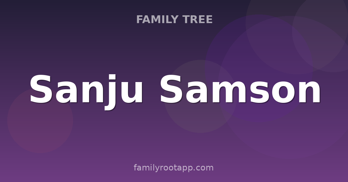 Sanju Samson Family Tree: The Story Behind Kerala's Cricket Captain