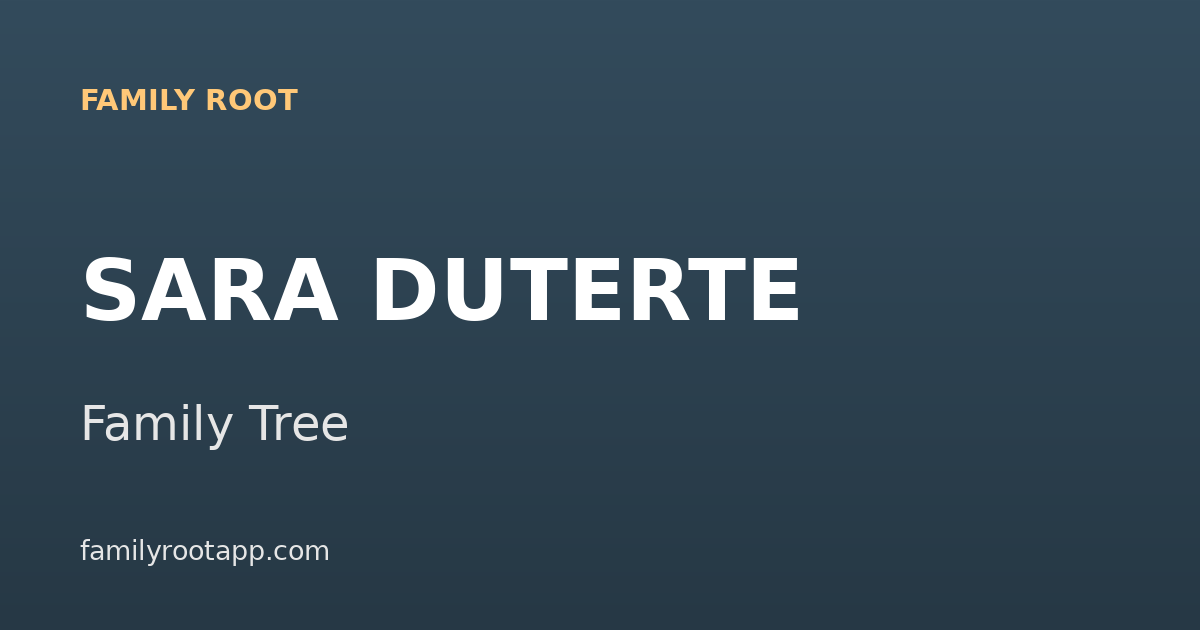 Sara Duterte Family Tree: The Story Behind the Philippines' Vice President