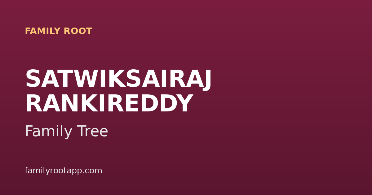 Satwiksairaj Rankireddy Family Tree: The Story Behind Half of India's Top Doubles Pair
