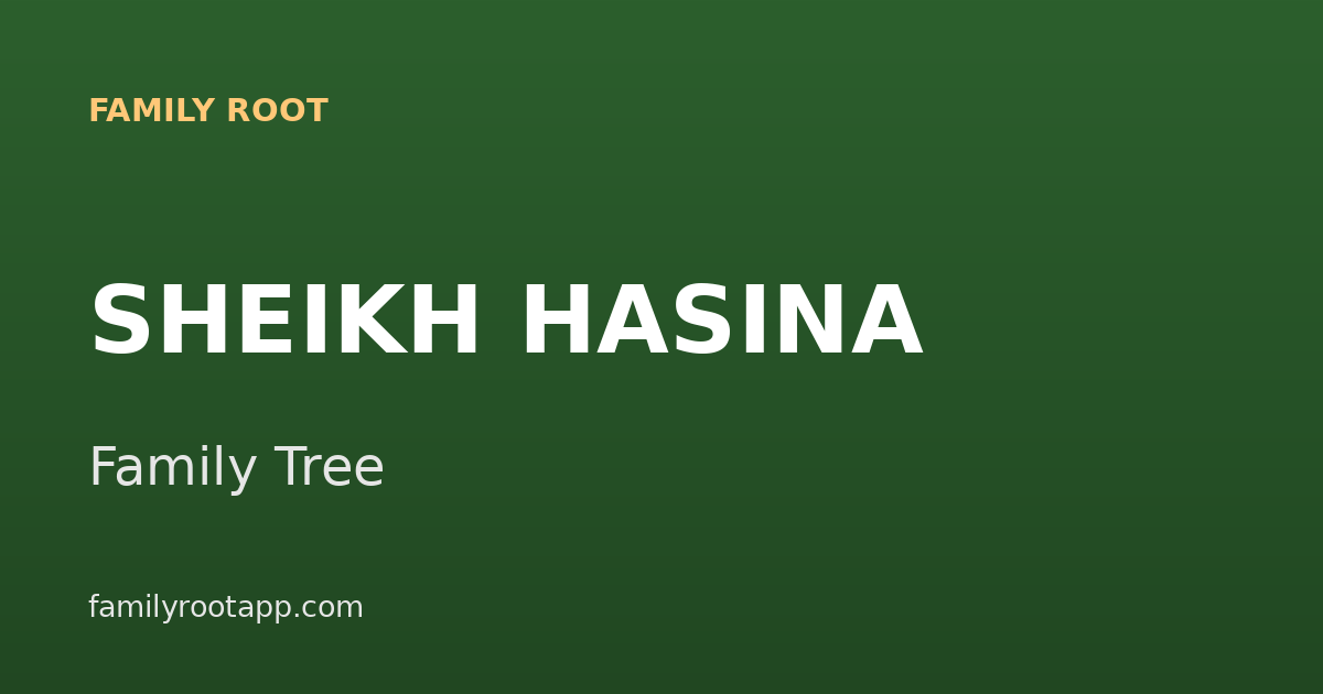 Sheikh Hasina Family Tree: The Story Behind Bangladesh's Longest-Serving Prime Minister