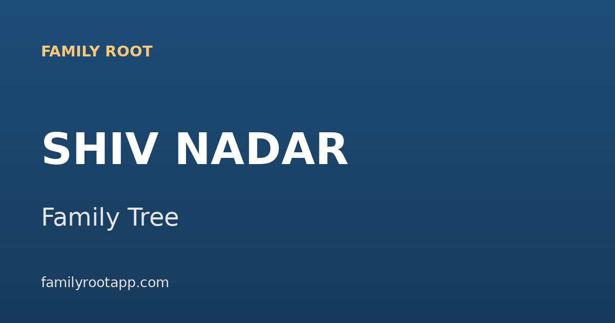 Shiv Nadar Family Tree: The Story Behind the Founder of HCL Technologies