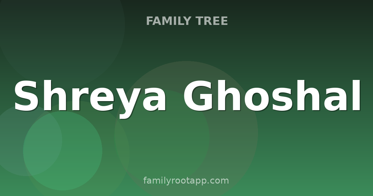 Shreya Ghoshal Family Tree: The Story Behind Bollywood's Most-Awarded Female Voice