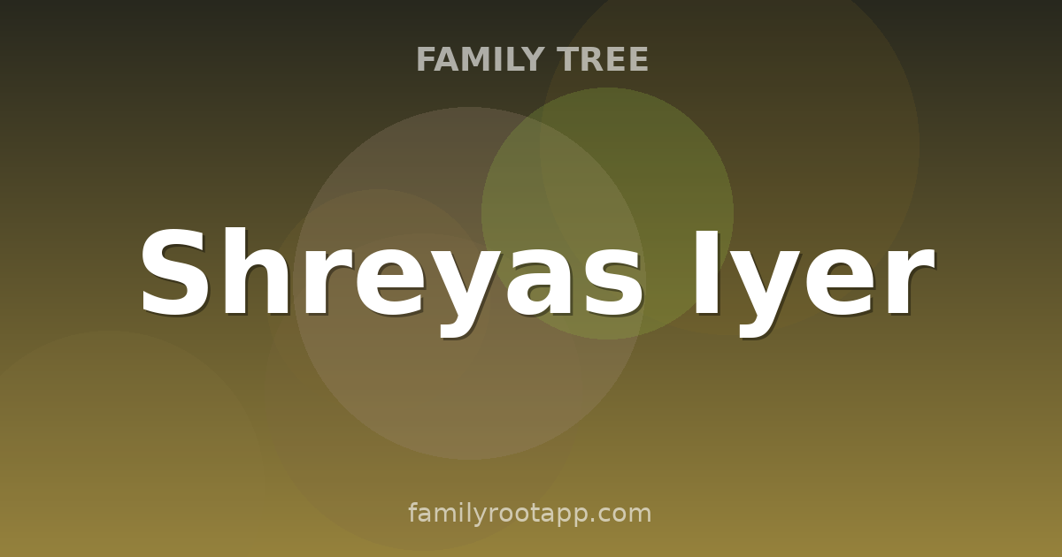 Shreyas Iyer Family Tree: The Story Behind KKR's IPL-Winning Captain