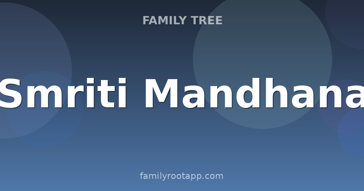 Smriti Mandhana Family Tree: The Story Behind India's Women's Vice-Captain