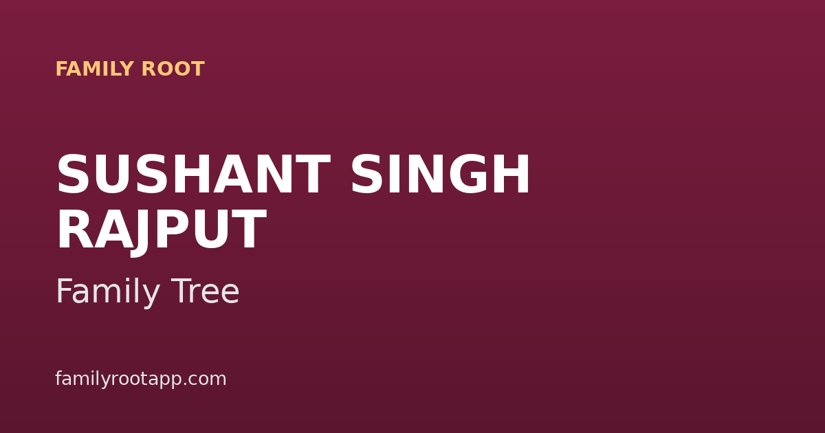 Sushant Singh Rajput Family Tree: The Story Behind a Promising Bollywood Career Cut Short