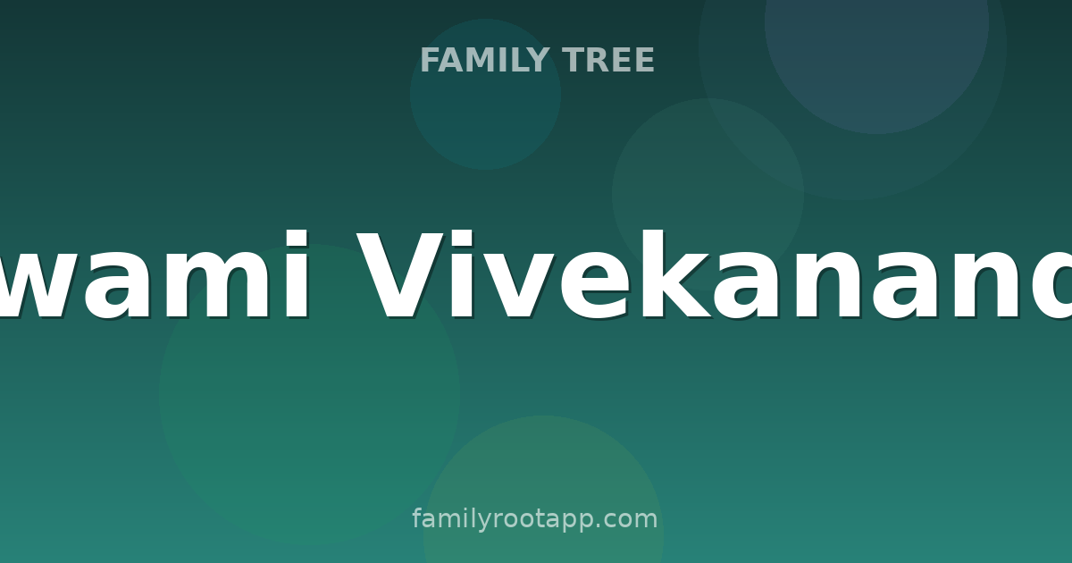 Swami Vivekananda Family Tree: The Story Behind India's Spiritual Voice In America