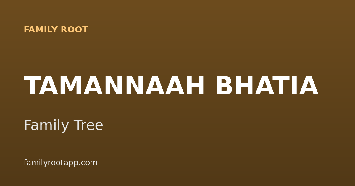 Tamannaah Bhatia Family Tree: The Story Behind a Three-Language Star