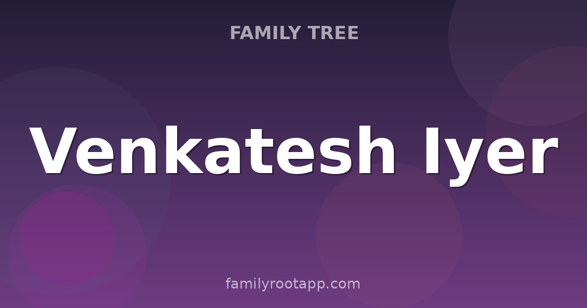 Venkatesh Iyer Family Tree: The Story Behind KKR's Allrounder